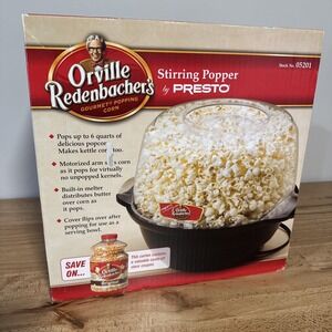 Orville Redenbacher's Stirring Popper By Presto NEW 05201 Electric Popcorn Maker